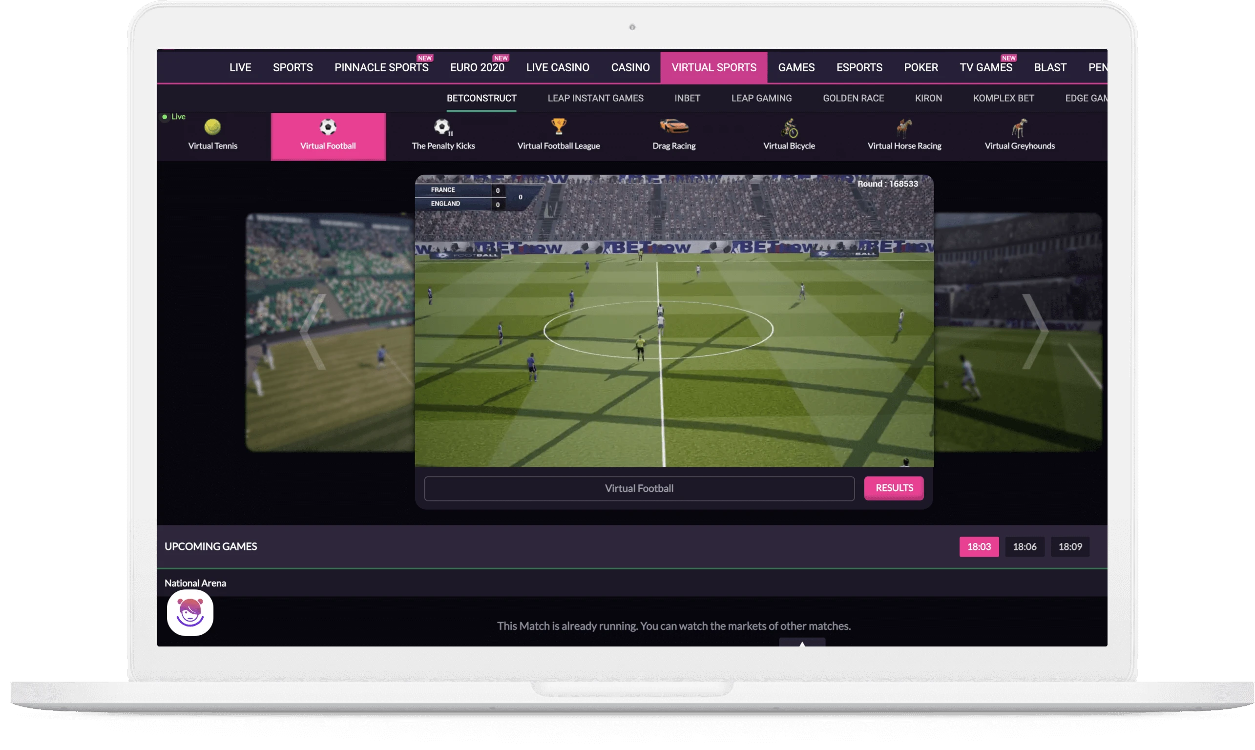 BetConstruct virtual sports