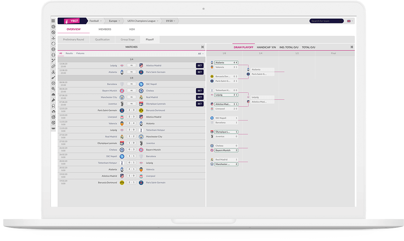 Sports Statistics Software Sports Data Solution BetConstruct