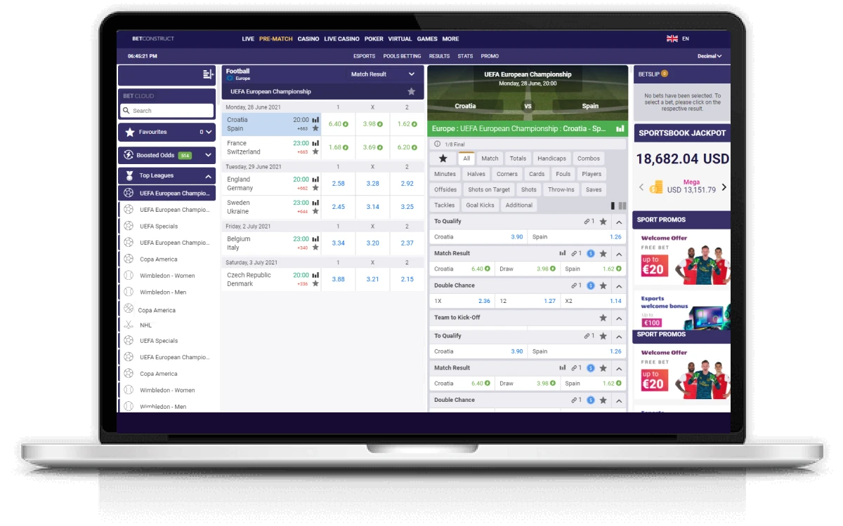 Betting software products