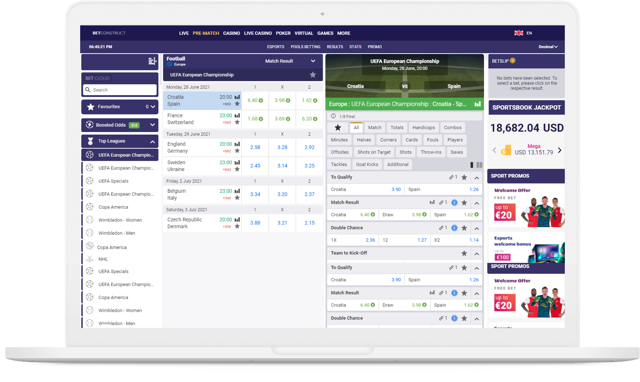 BetConstruct sportsbook software