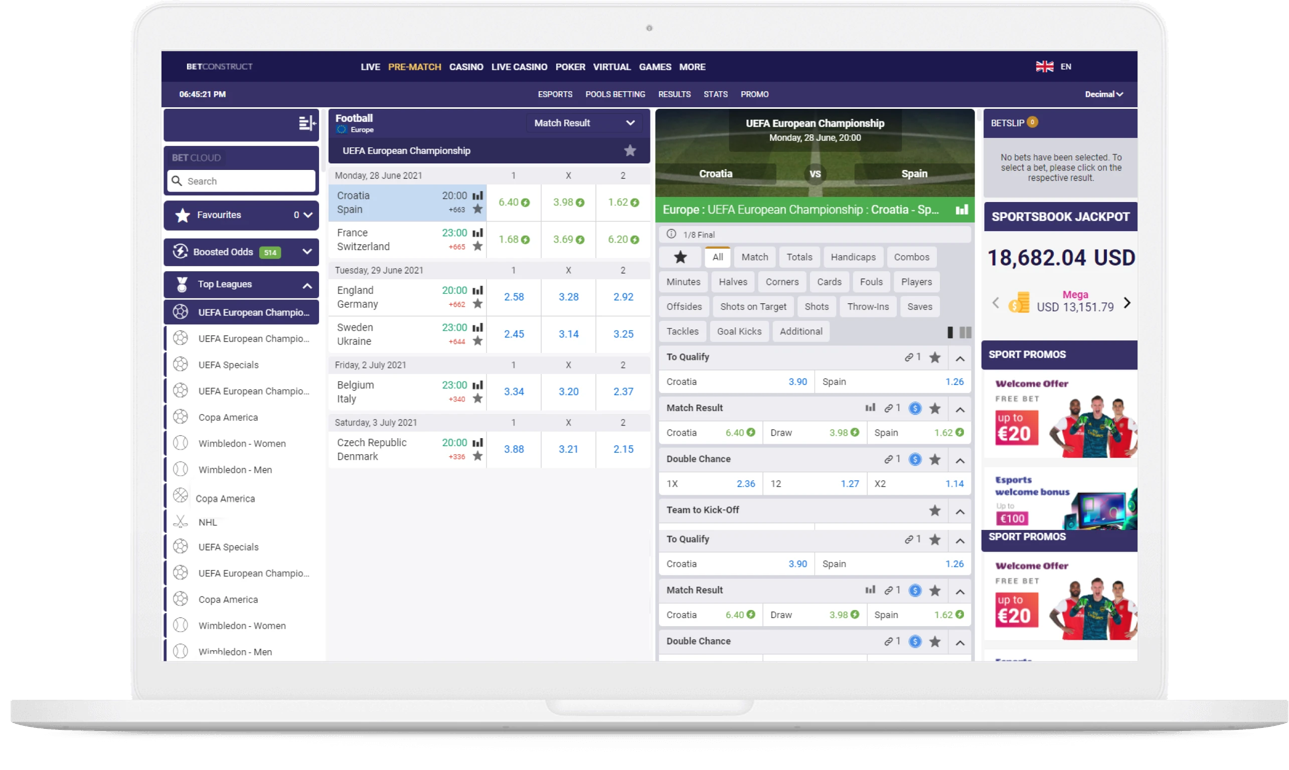 BetConstruct sportsbook software