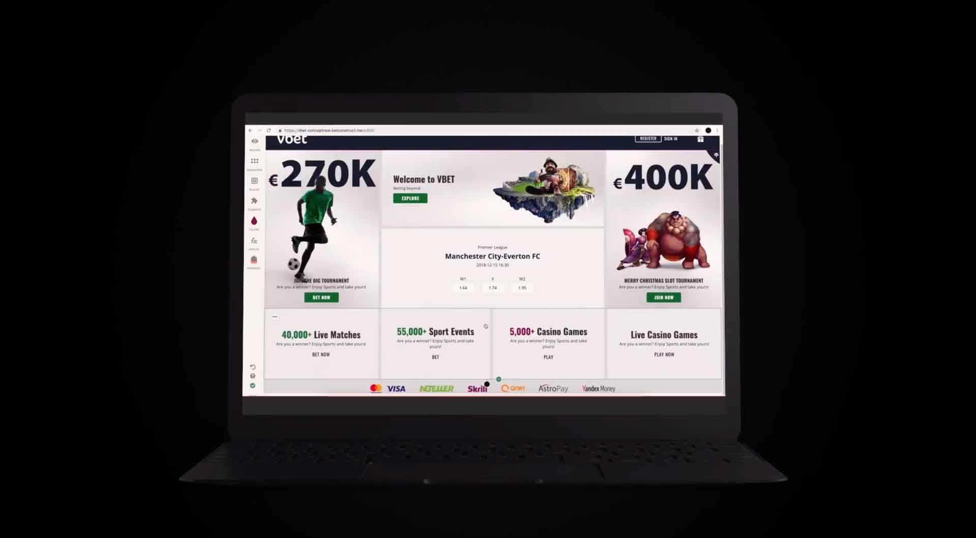 Betting and Gaming website builder