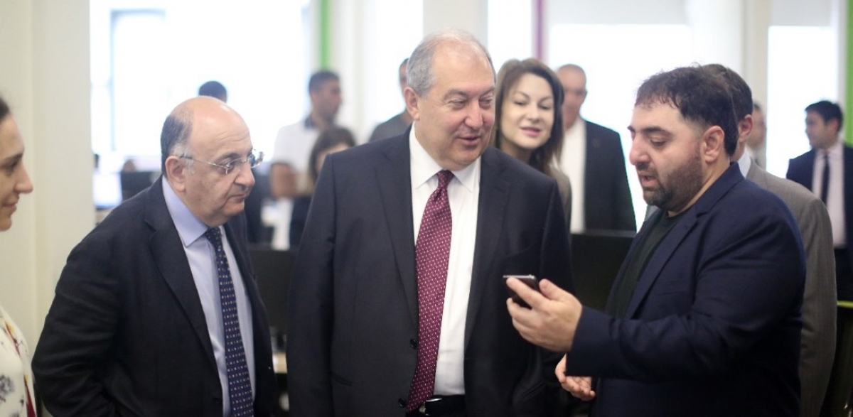 The President of Armenia Visits SoftConstruct Office