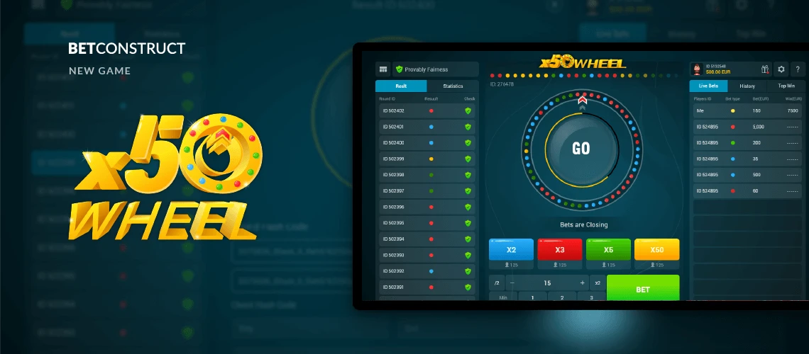 BetConstruct Launches a New Game Called x50Wheel