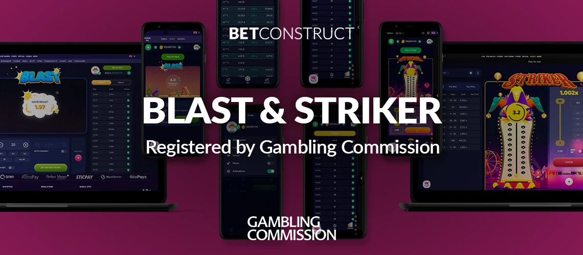 BetConstruct Given the Green Light to Provide Blast and Striker under its UKGC Licence